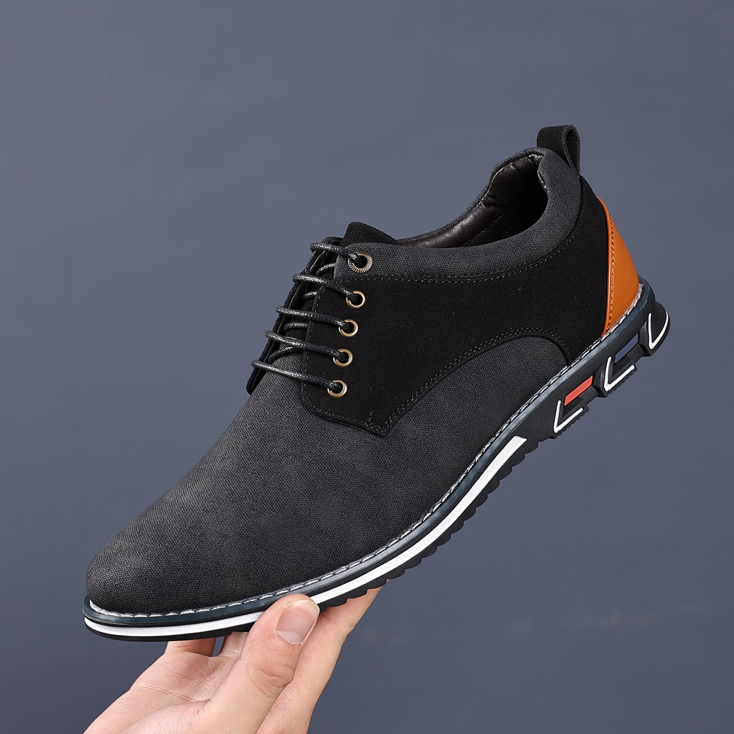 Men's Leather Casual Lace-Up Shoes