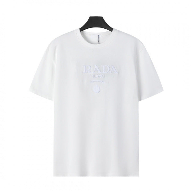 Mens Cotton T-Shirt with Metal Logo