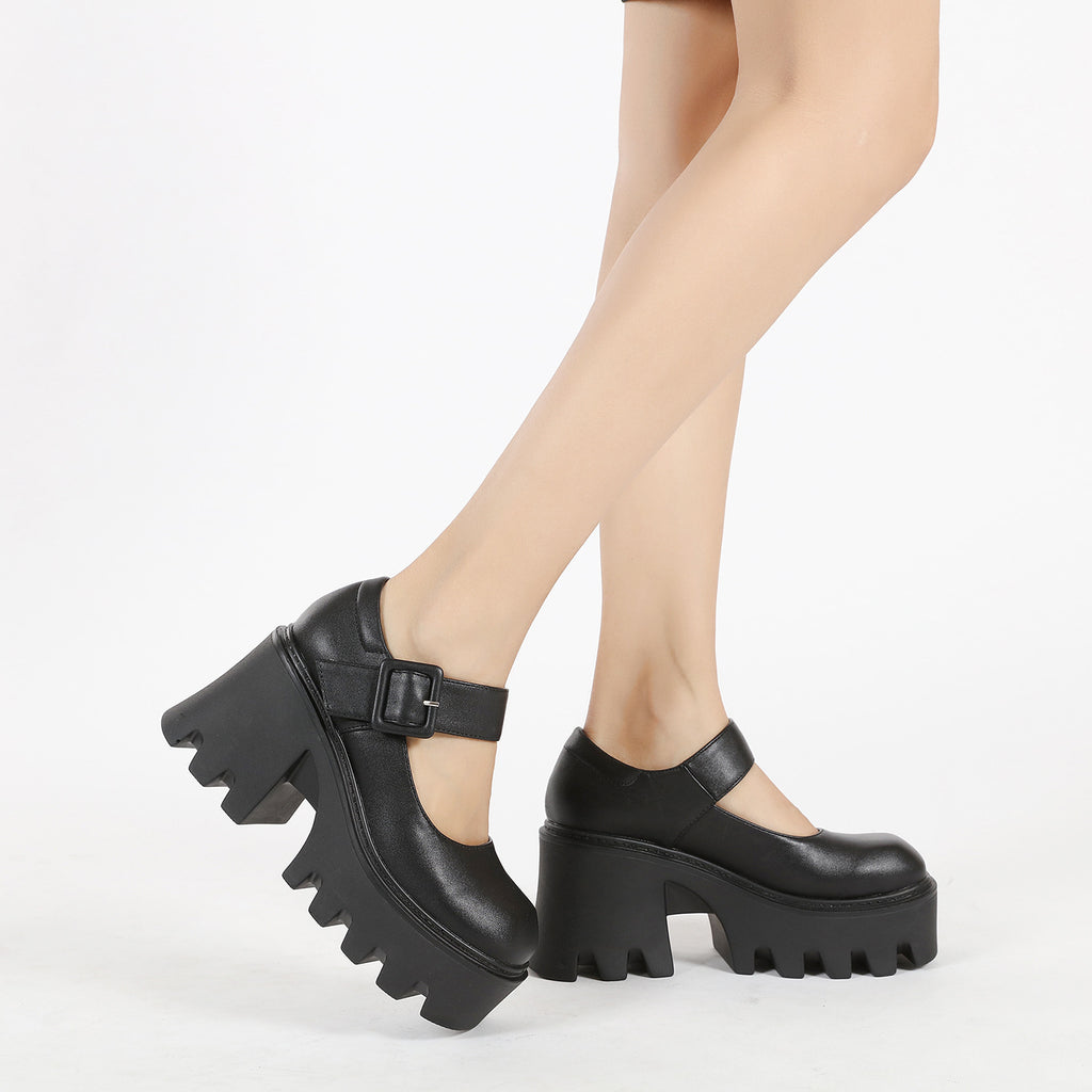 Mary Jane Platform Heeled Shoes for Women