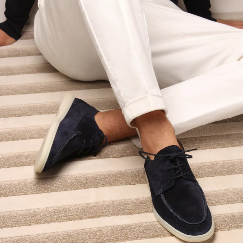 Mens Lace-Up Casual Loafers with Tassel
