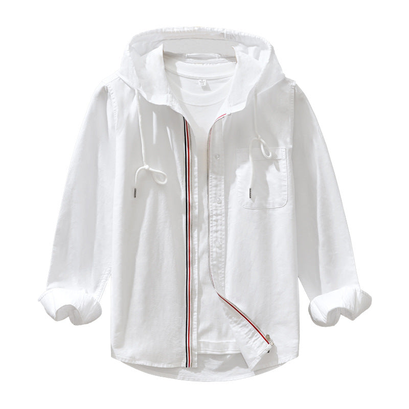 Mens Hooded Cotton Shirt
