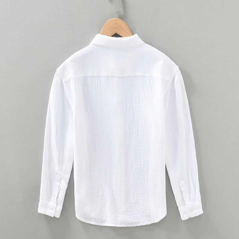 Men's Casual Cotton Long Sleeve Shirt