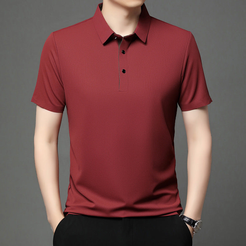 Seamless Ice Silk Polo Shirt