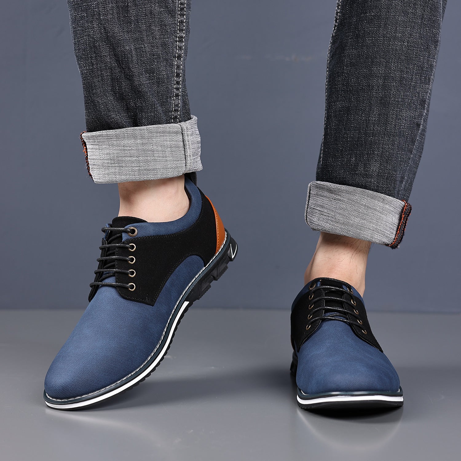 Men's Leather Casual Lace-Up Shoes