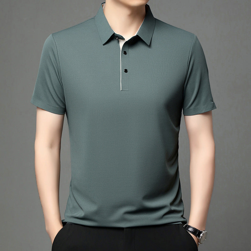 Seamless Ice Silk Polo Shirt