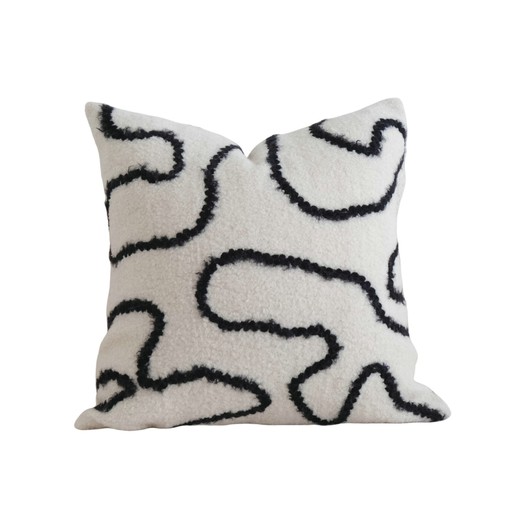 Embroidered Velvet Geometric Pillow Covers