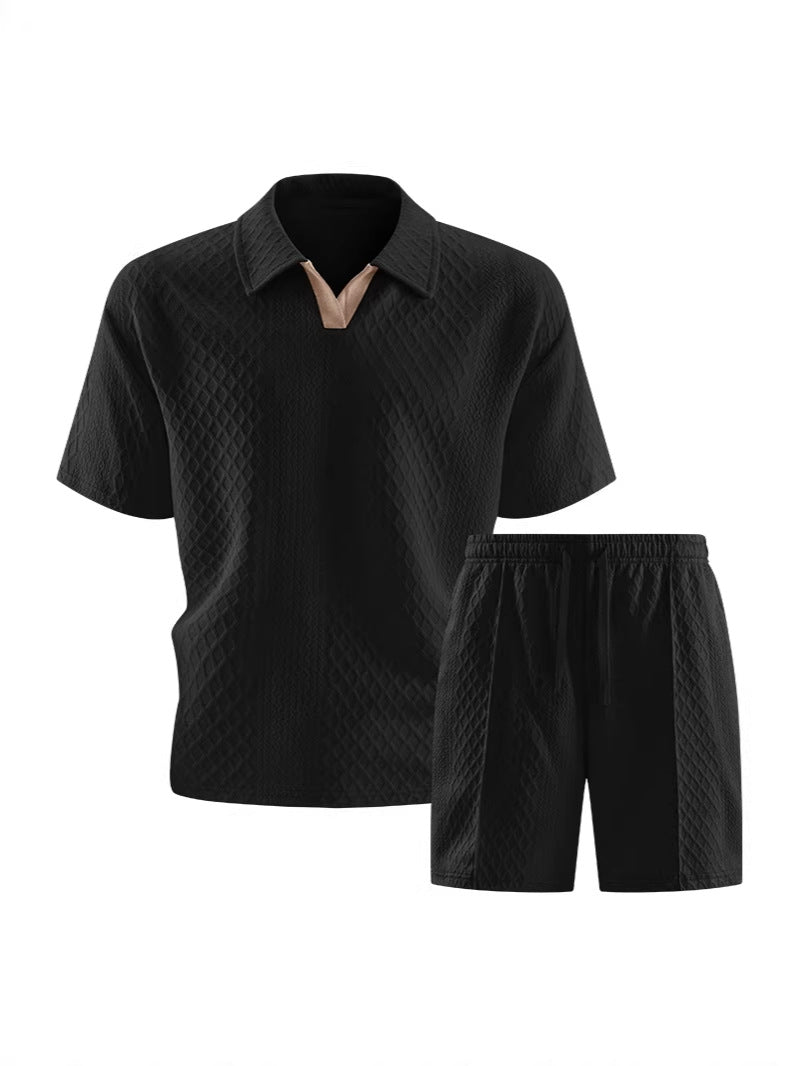 Mens Short Sleeve T-Shirt and Shorts Set