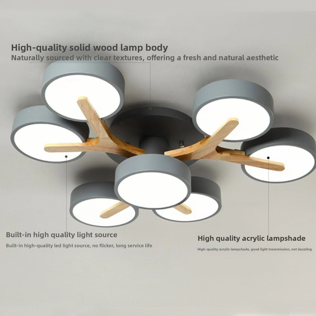 Nordic Wooden Branch Ceiling Light