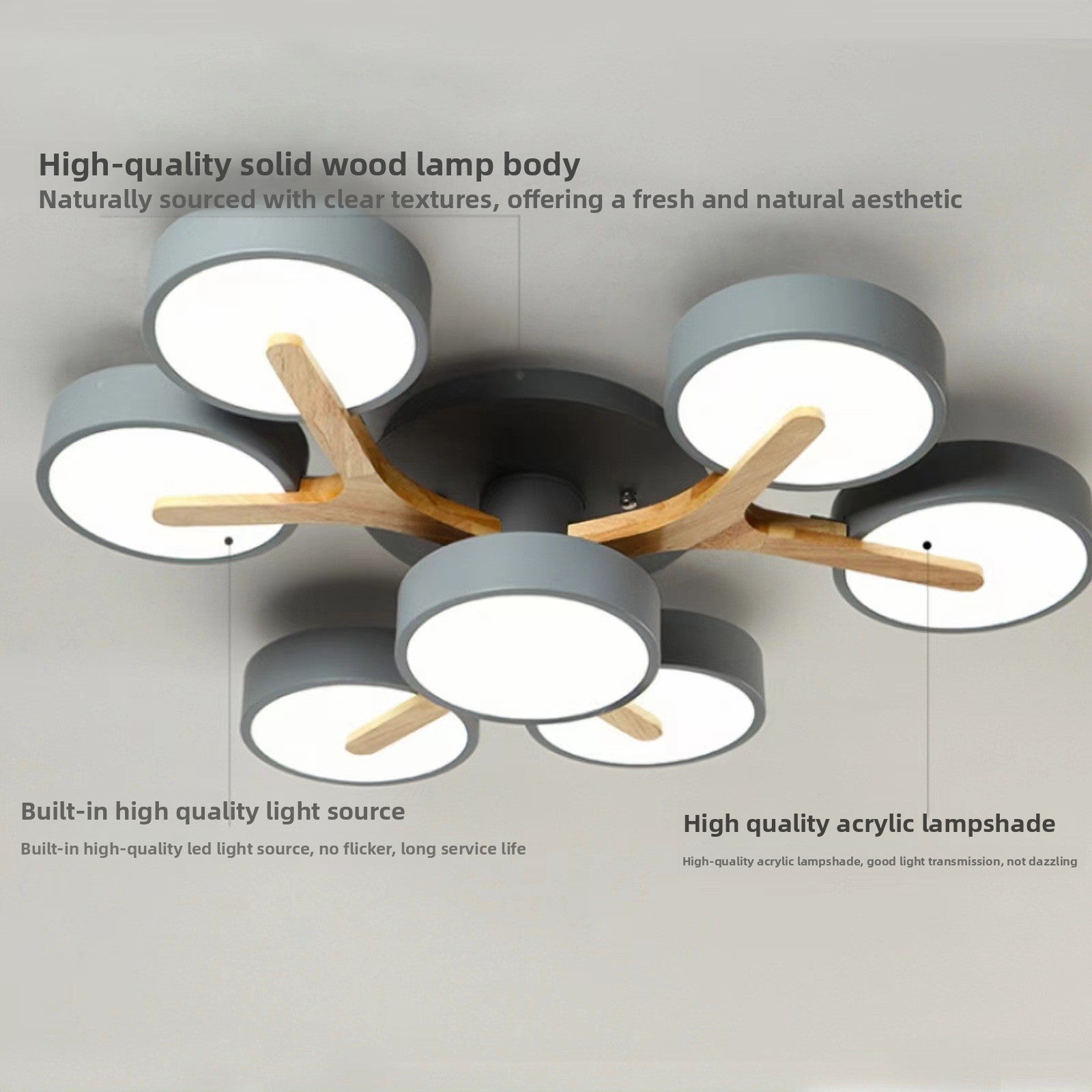 Nordic Wooden Branch Ceiling Light