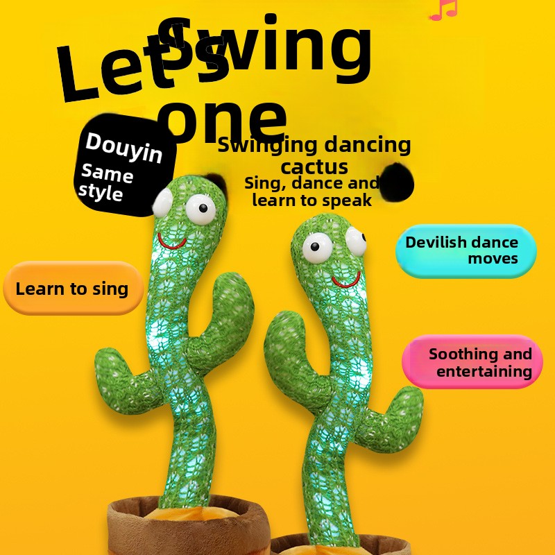 Interactive Dancing Cactus Educational Toy