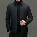Men's Business Casual Lapel Solid Color Cotton Jacket