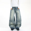 Vintage Wide Leg Denim Trousers