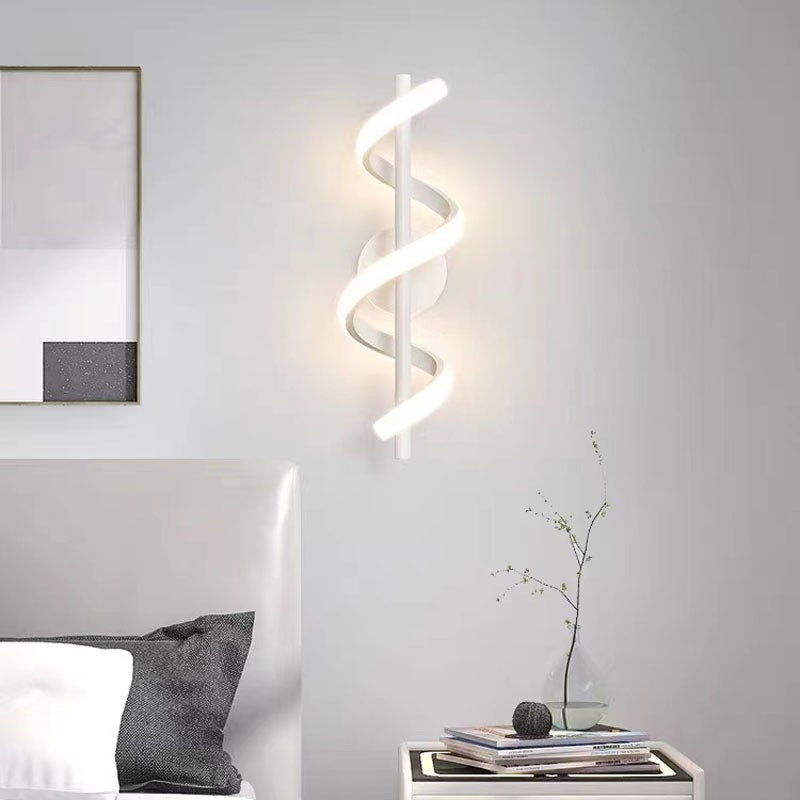 Modern Simple Spiral Led Lamp Indoor Wall Lamp