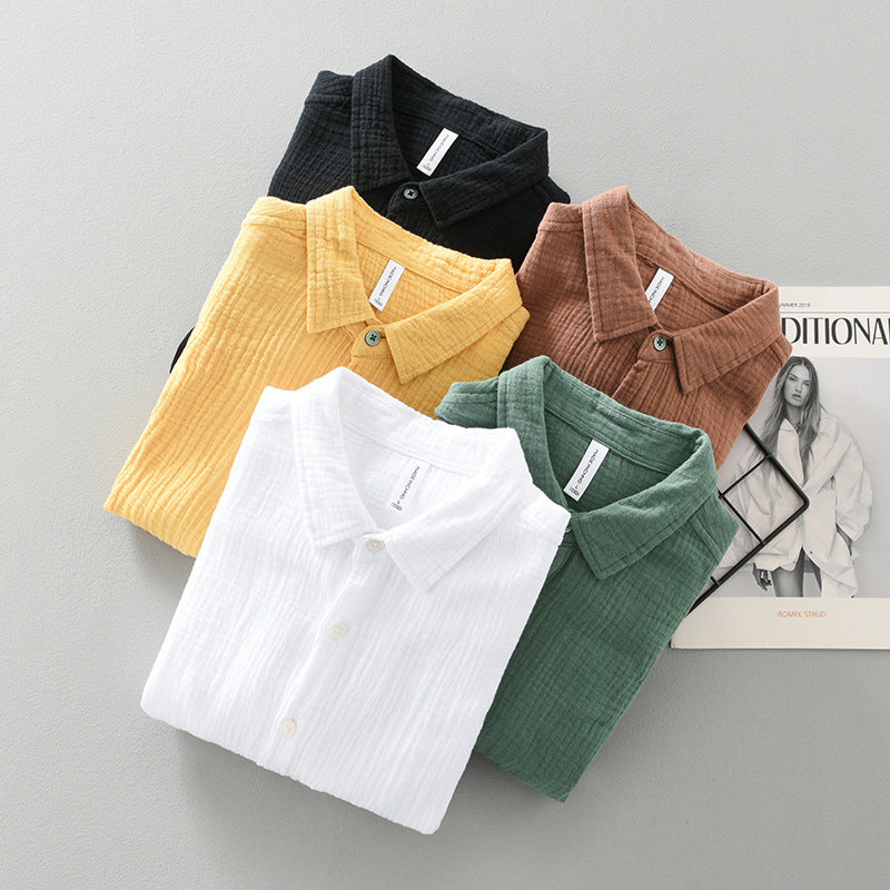 Men's Casual Cotton Long Sleeve Shirt