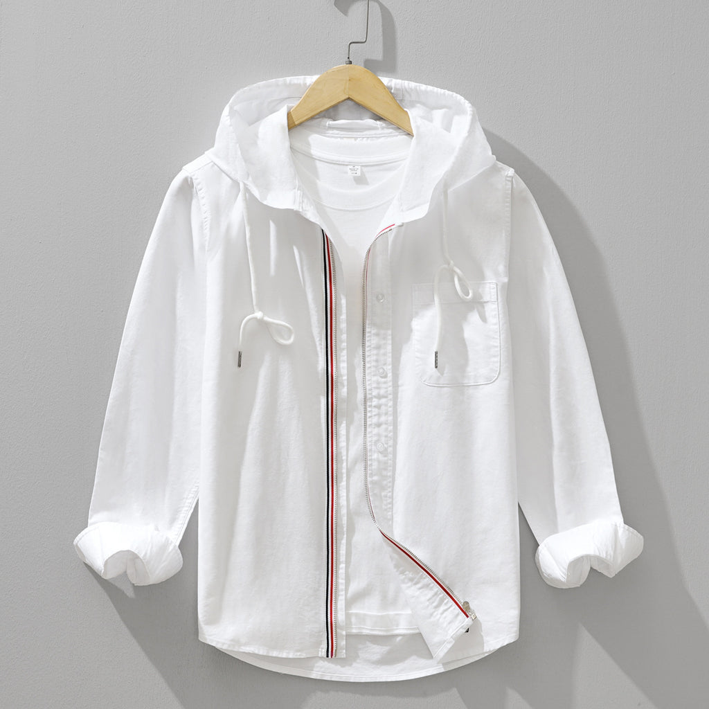 Mens Hooded Cotton Shirt