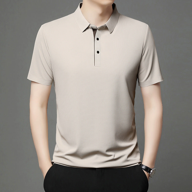 Seamless Ice Silk Polo Shirt