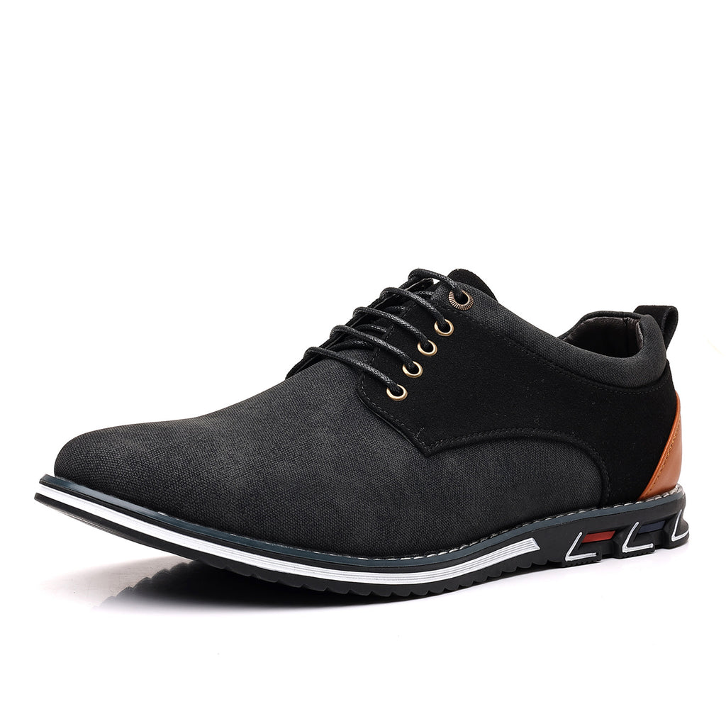 Men's Leather Casual Lace-Up Shoes