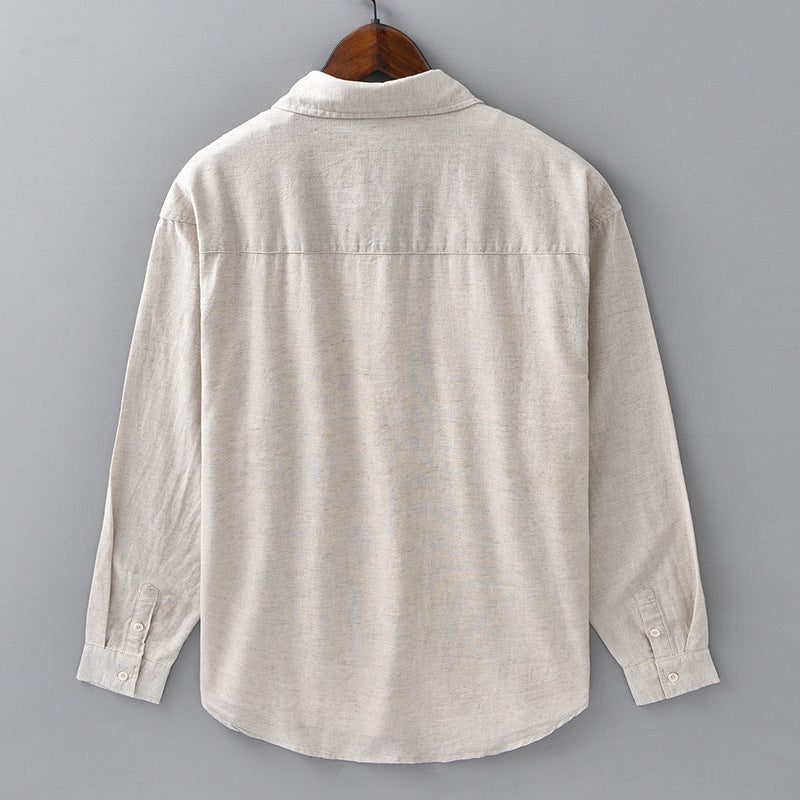 Mens Linen Long Sleeve Shirt