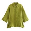Linen Shirt Straight Trousers