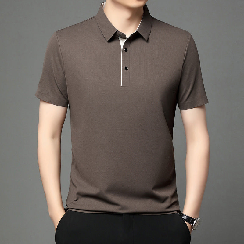 Seamless Ice Silk Polo Shirt
