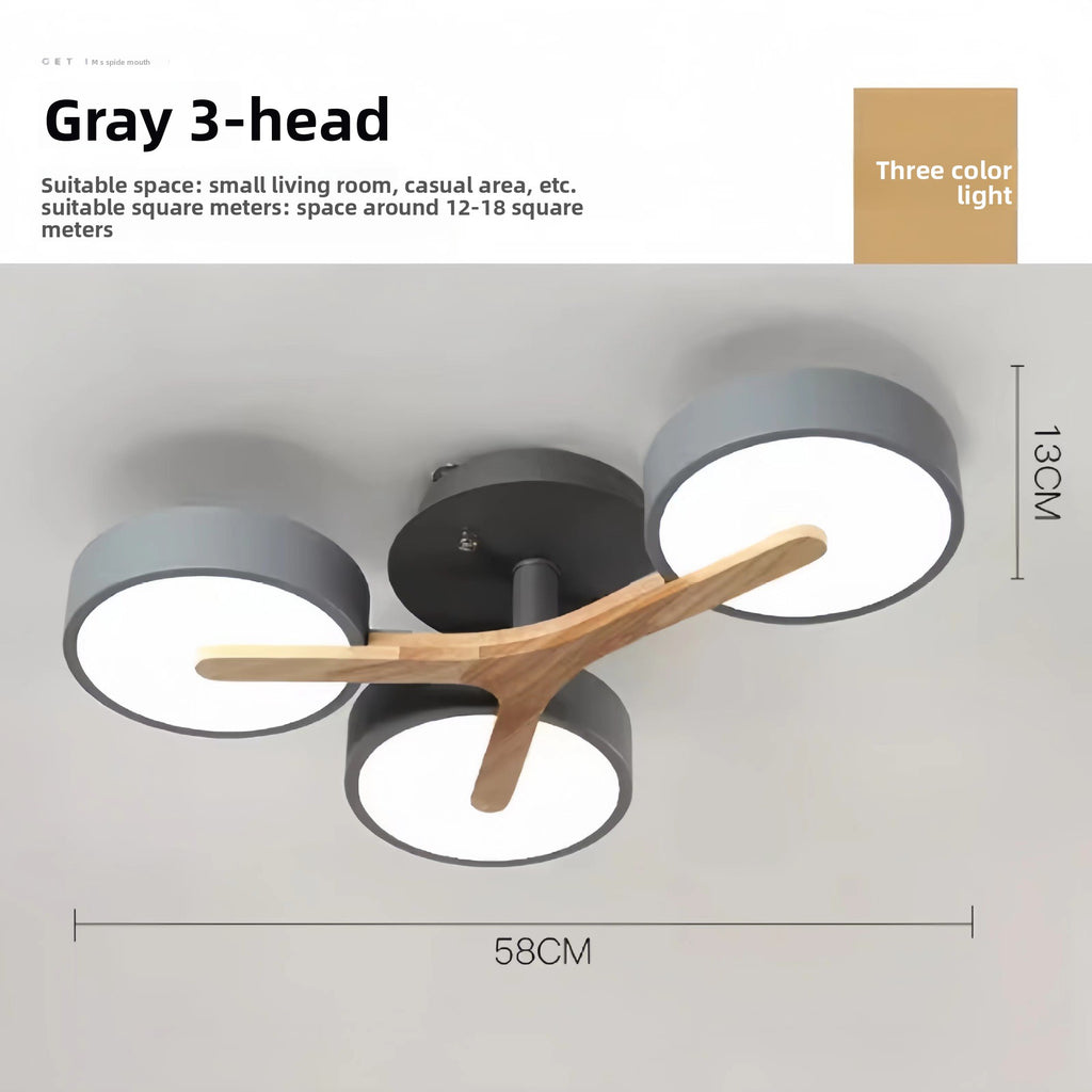 Nordic Wooden Branch Ceiling Light