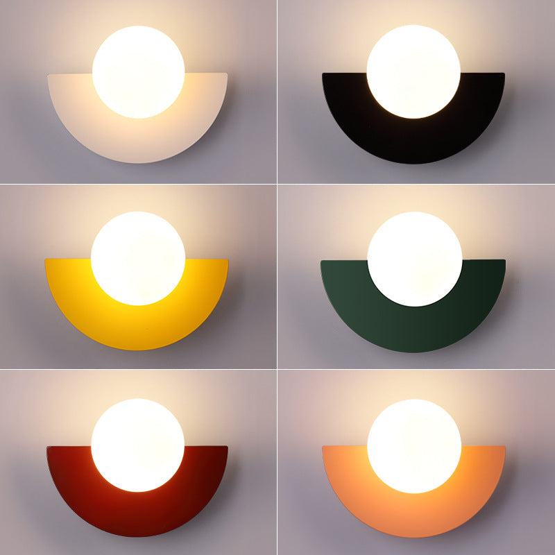 Colorful glass wall lamp
