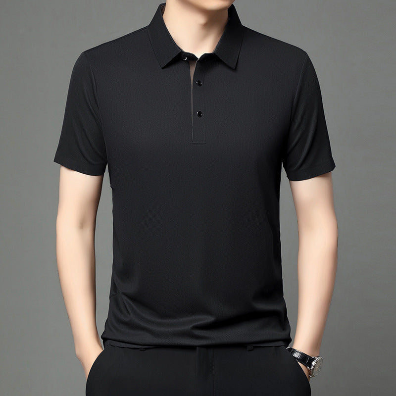 Seamless Ice Silk Polo Shirt