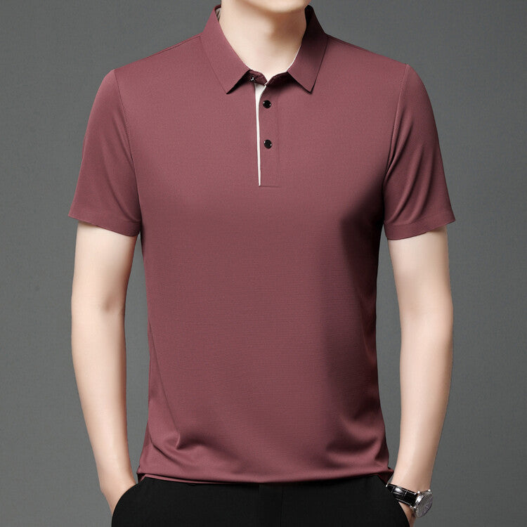 Seamless Ice Silk Polo Shirt