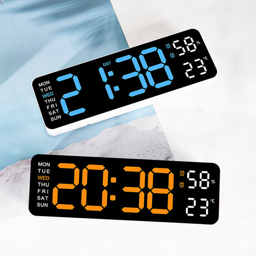5503 Cross-Border Hot-Selling Electronic Clock, Simple Multi-Functional Clock, Rectangular Large Font Alarm Clock, Can Be Hung or Stood Upright