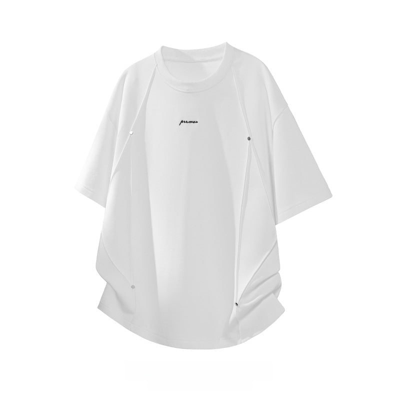 Men's 3D Pleated Short Sleeve T-Shirt