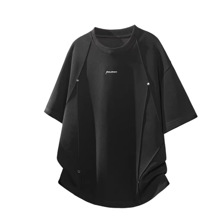 Men's 3D Pleated Short Sleeve T-Shirt