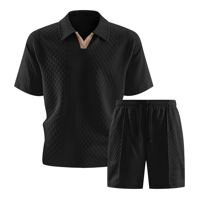 Mens Short Sleeve T-Shirt and Shorts Set