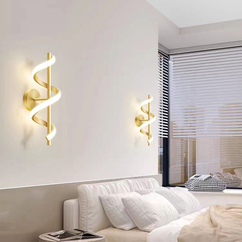 Modern Simple Spiral Led Lamp Indoor Wall Lamp