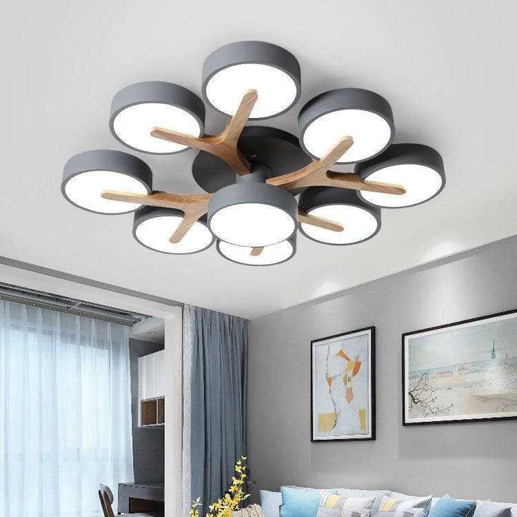 Nordic Wooden Branch Ceiling Light