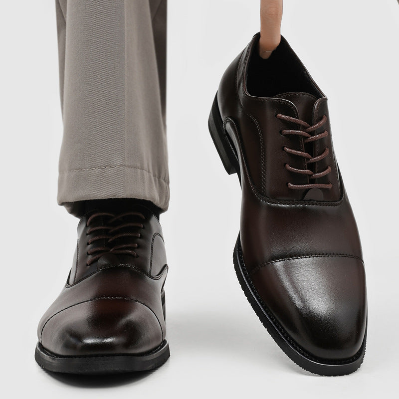 Elevating Casual Platform Leather Shoes