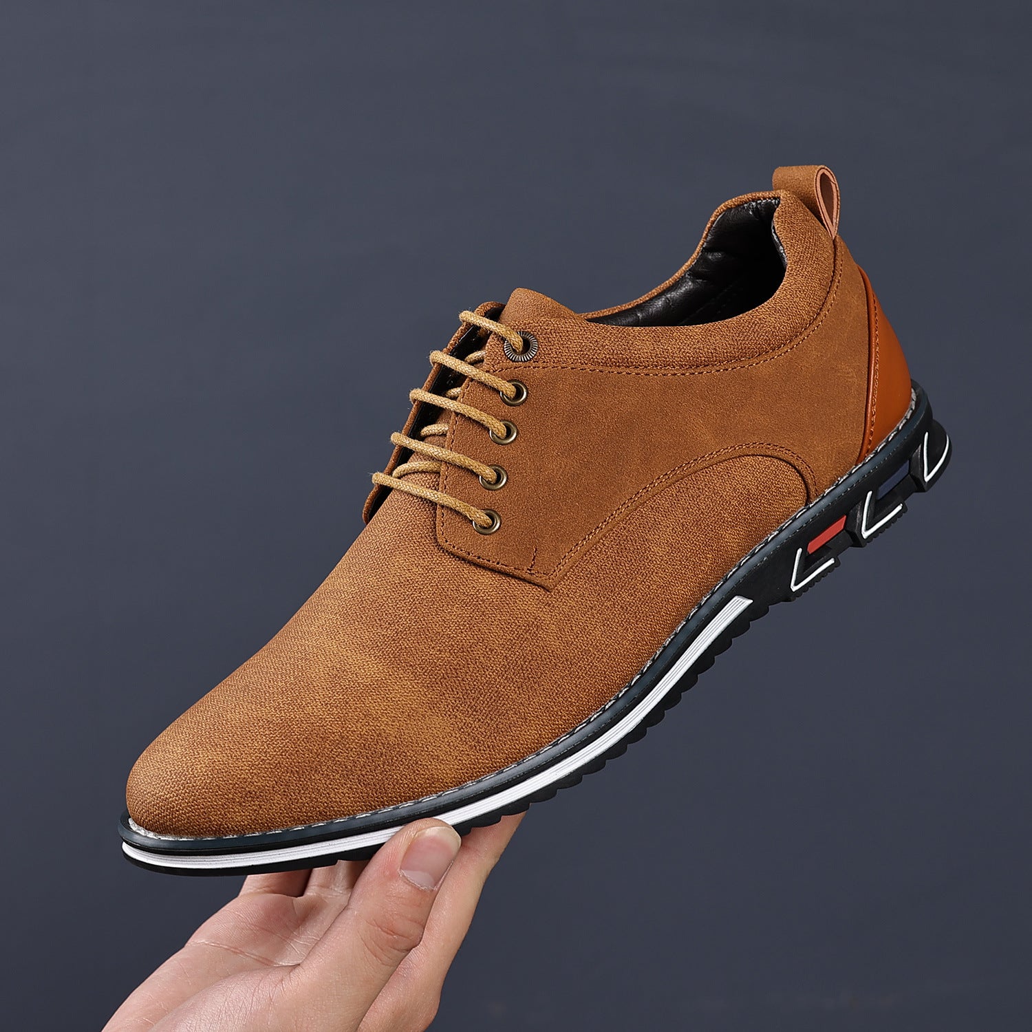 Men's Leather Casual Lace-Up Shoes