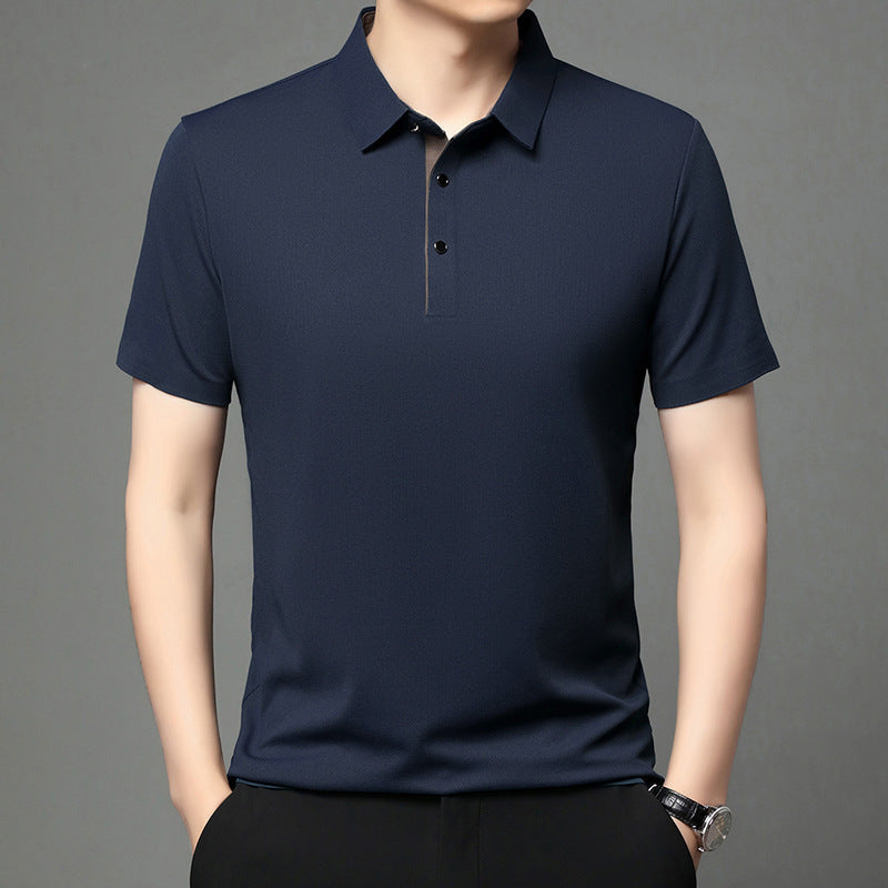 Seamless Ice Silk Polo Shirt