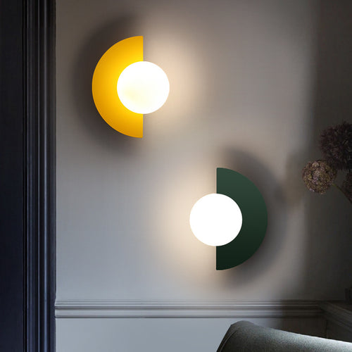 Colorful glass wall lamp