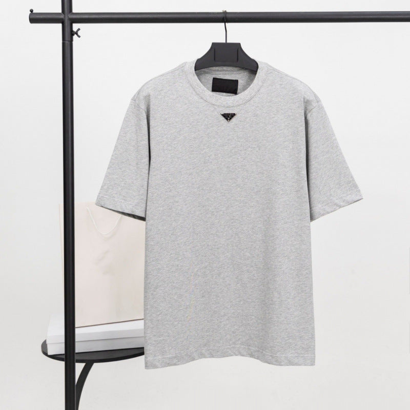 Mens Cotton T-Shirt with Metal Logo