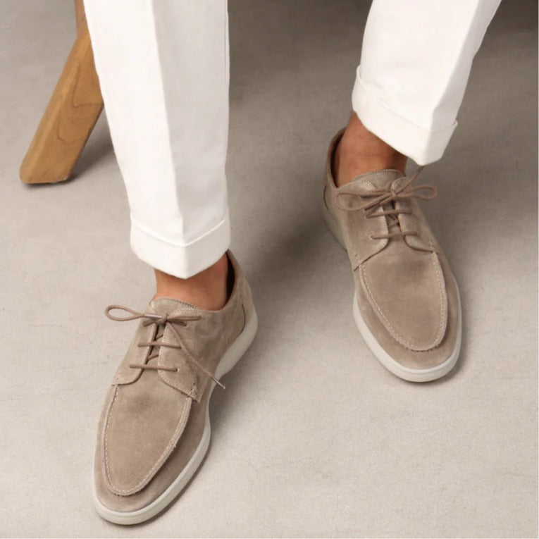 Mens Lace-Up Casual Loafers with Tassel