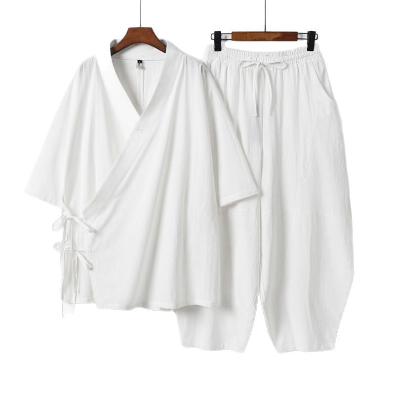 Cotton Linen Tang Suit