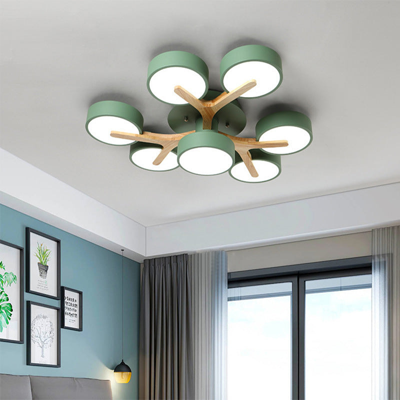 Nordic Wooden Branch Ceiling Light