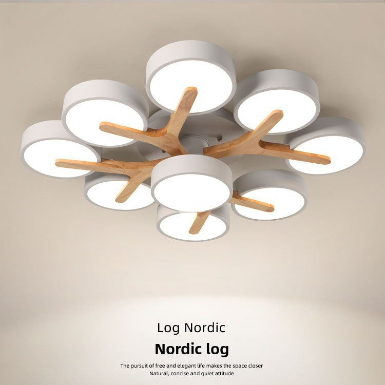 Nordic Wooden Branch Ceiling Light