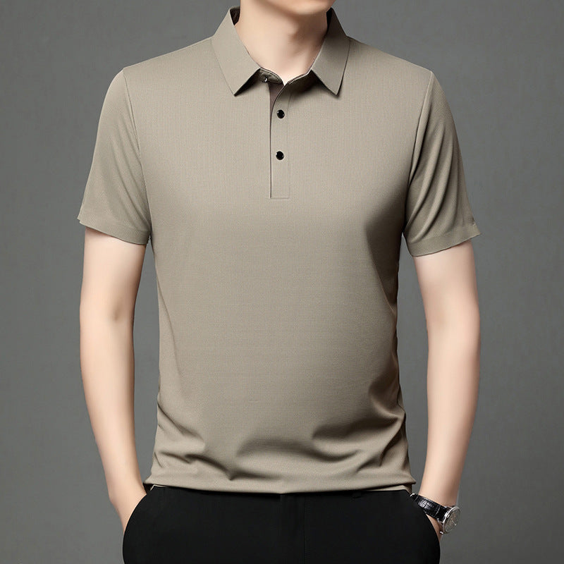 Seamless Ice Silk Polo Shirt