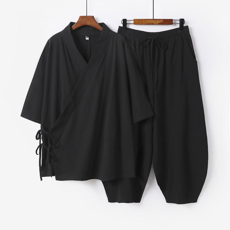 Cotton Linen Tang Suit