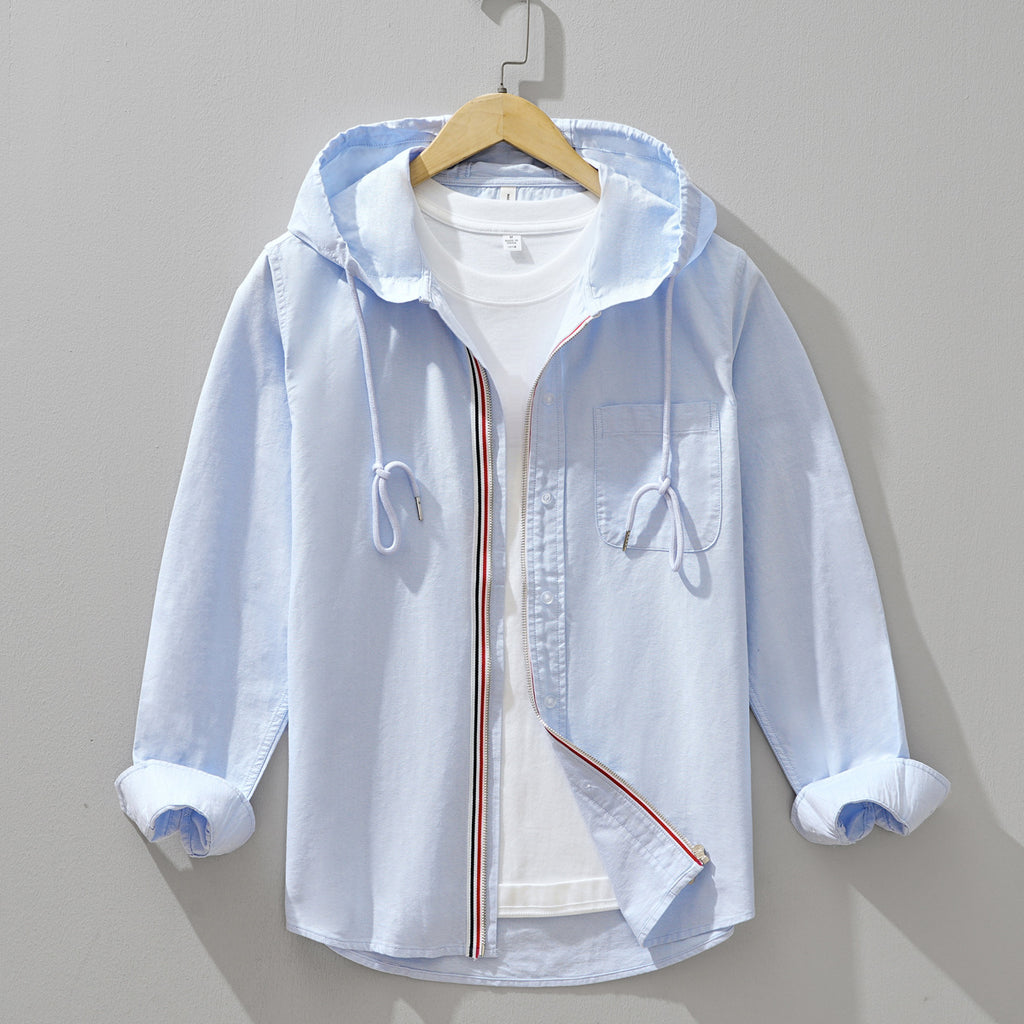 Mens Hooded Cotton Shirt