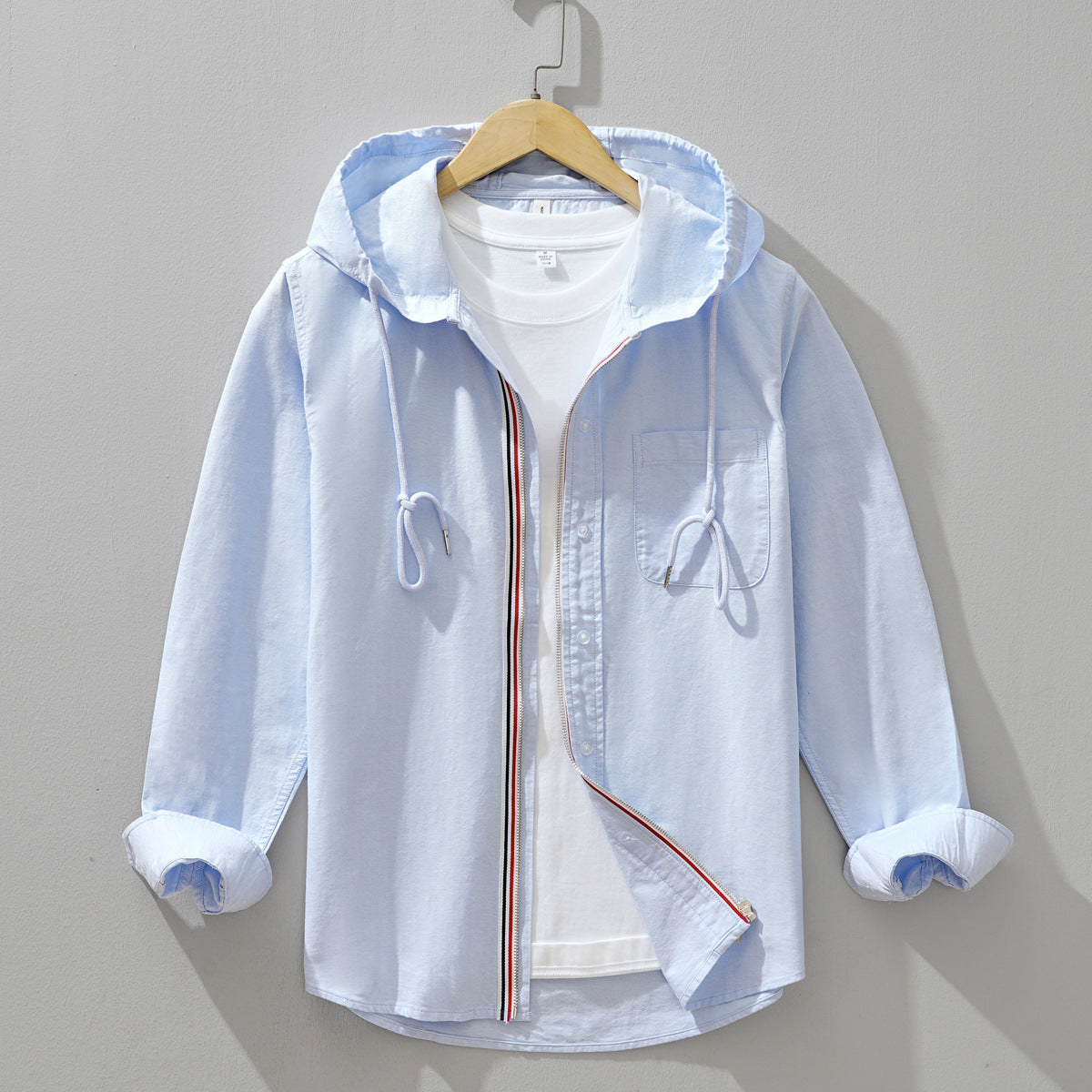 Mens Hooded Cotton Shirt